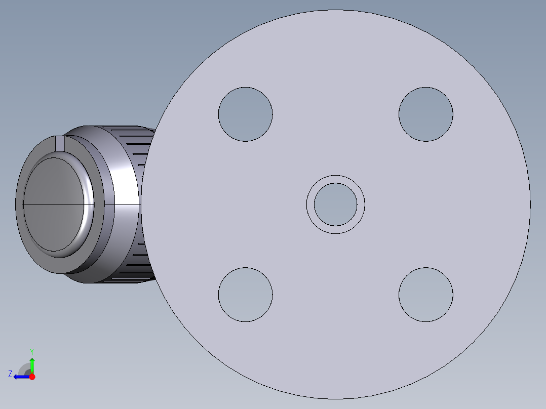 6VROV 固定法兰止回阀PN10，钻 16右视图