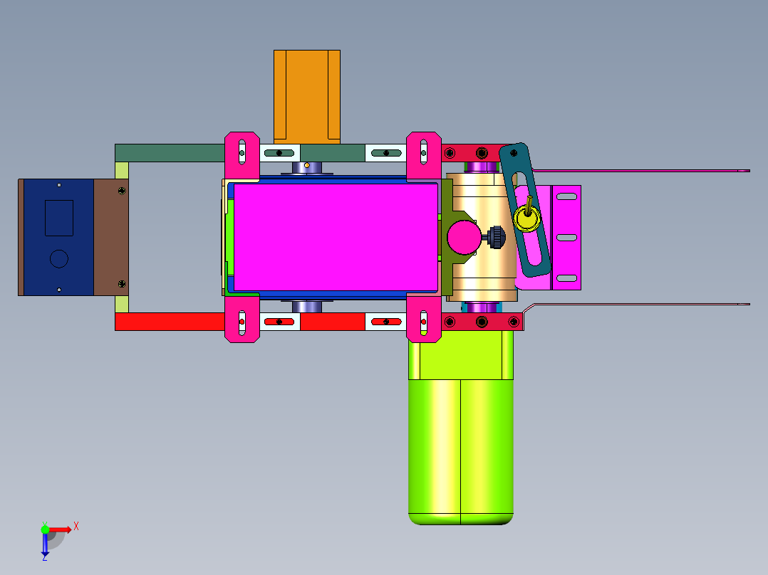 高速口罩自动送片机俯视图