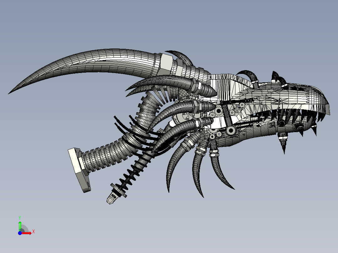 机械龙头前视图