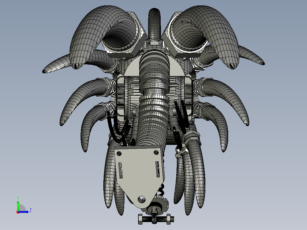 机械龙头左视图