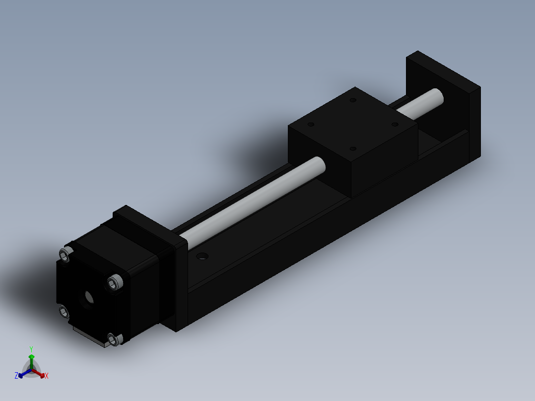 Linear T62 100mm 线性平台执行器主视图