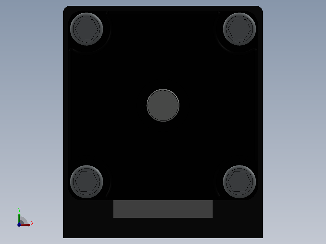 Linear T62 100mm 线性平台执行器前视图