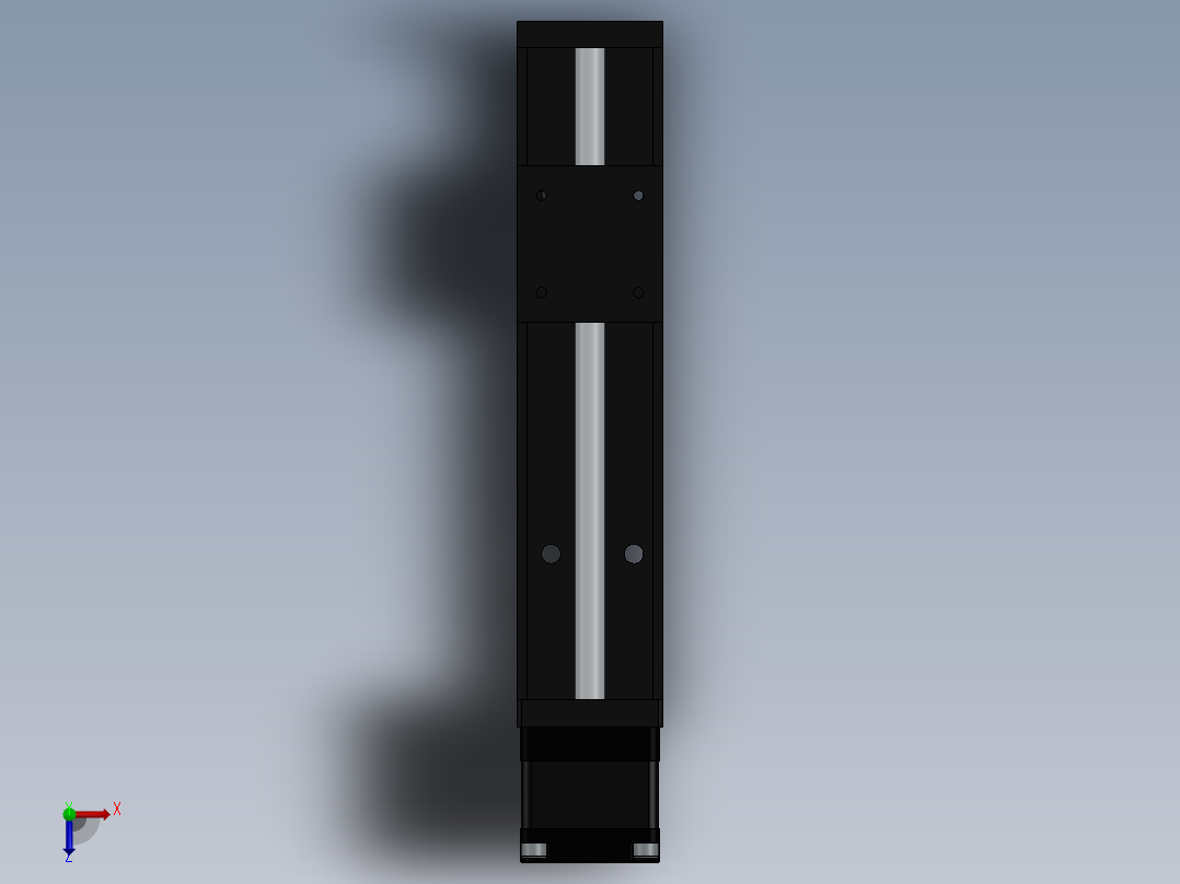 Linear T62 100mm 线性平台执行器俯视图