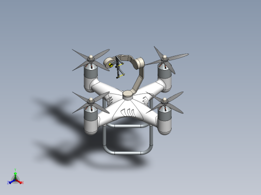 四旋翼无人机三维图sw