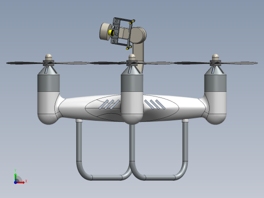 四旋翼无人机三维图sw前视缩略图