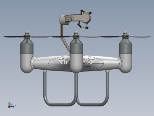 四旋翼无人机三维图sw左视缩略图