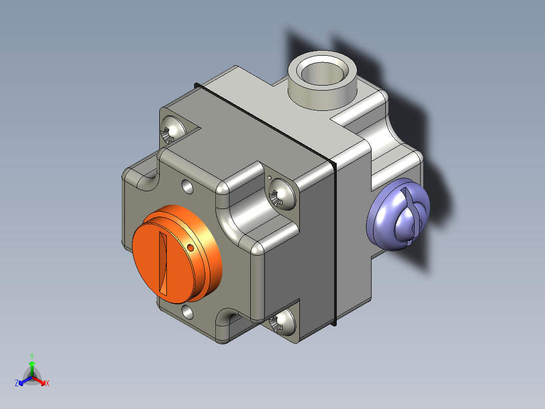 打印机压力调节器正等轴测图