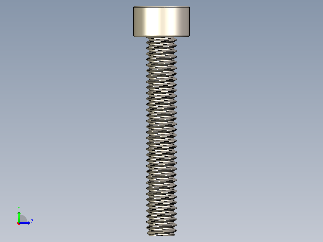 Screw_DIN_912_M2.5x16F_A2.STEP公制内六角螺钉左视图