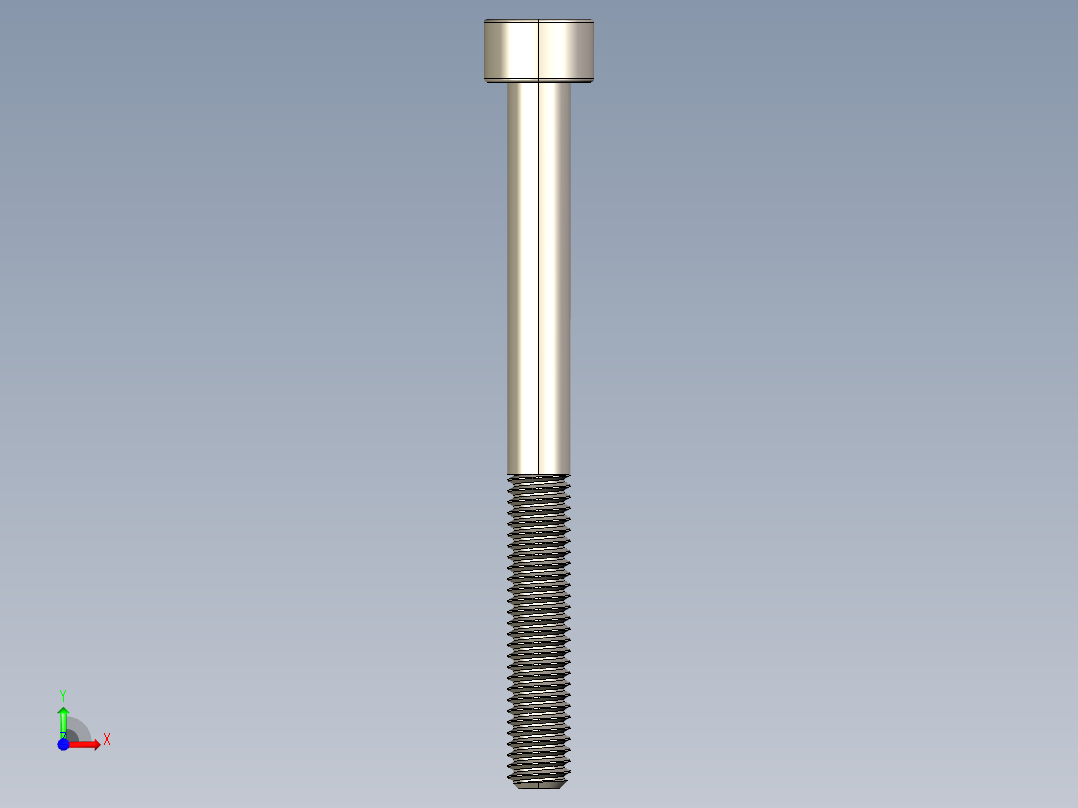 Screw_DIN_912_M4x45_A2.STEP公制内六角螺钉前视图