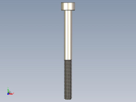 Screw_DIN_912_M4x45_A2.STEP公制内六角螺钉前视缩略图