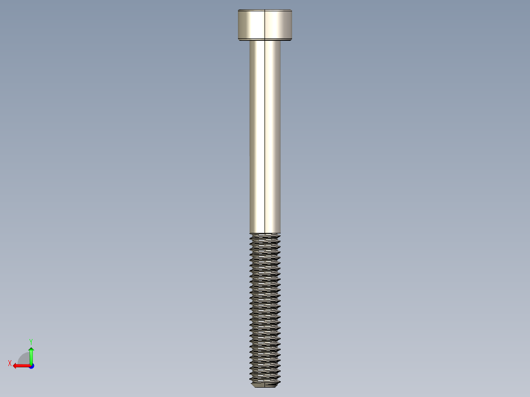 Screw_DIN_912_M4x45_A2.STEP公制内六角螺钉后视图
