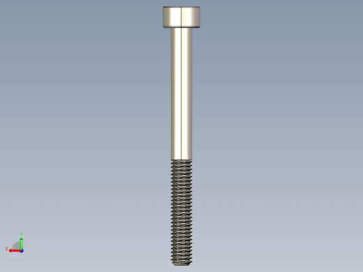 Screw_DIN_912_M4x45_A2.STEP公制内六角螺钉后视缩略图