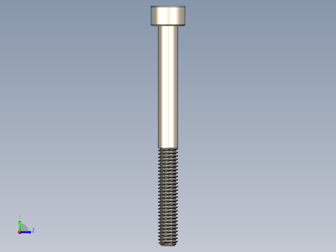 Screw_DIN_912_M4x45_A2.STEP公制内六角螺钉左视图