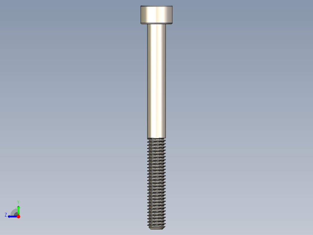 Screw_DIN_912_M4x45_A2.STEP公制内六角螺钉右视图