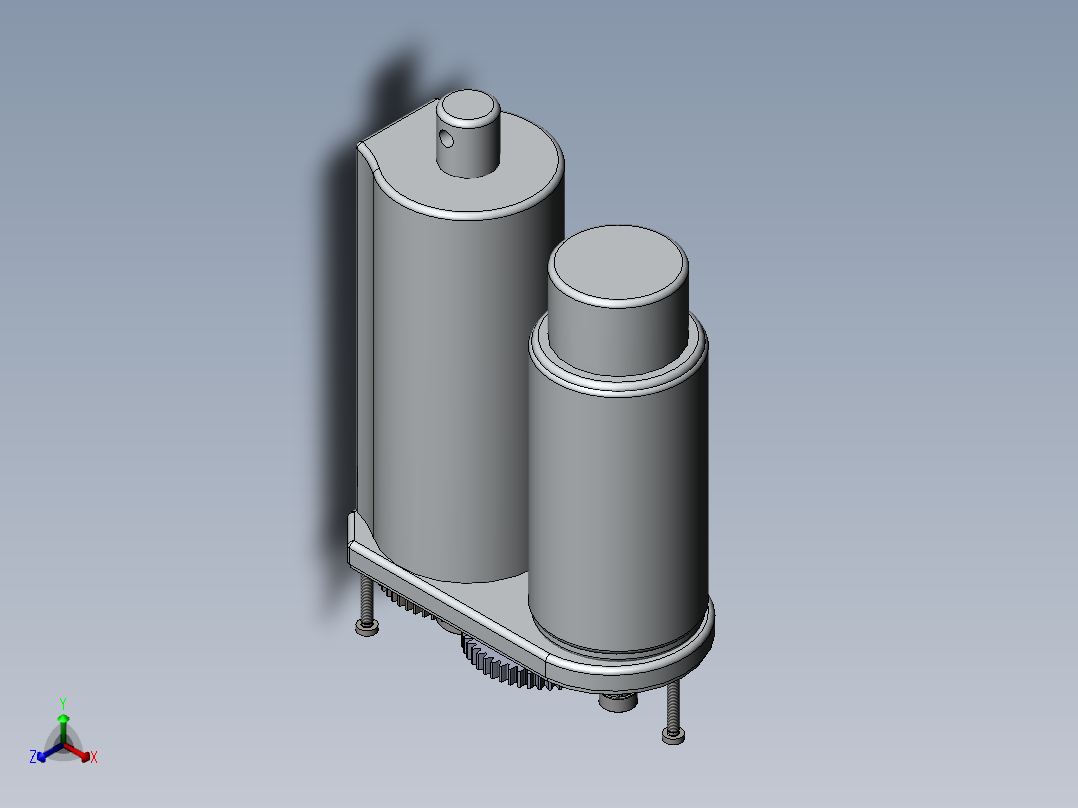 电动推杆正等轴测图