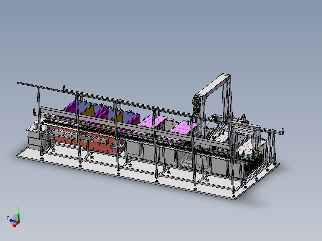 龙门式自动浸泡生产线sw18可编辑