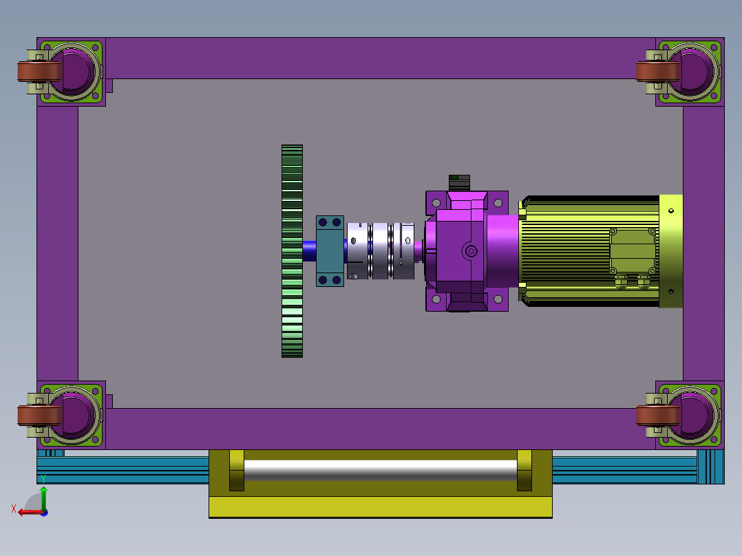 旋切收口机后视图