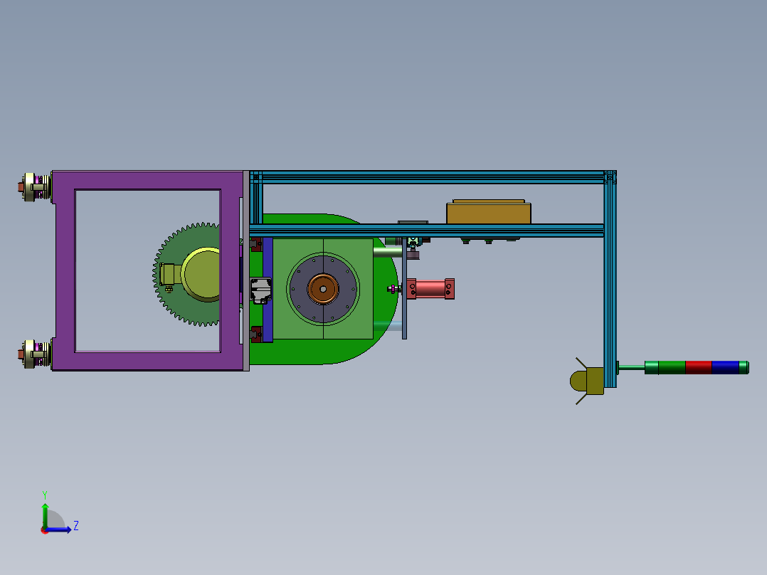 旋切收口机左视图