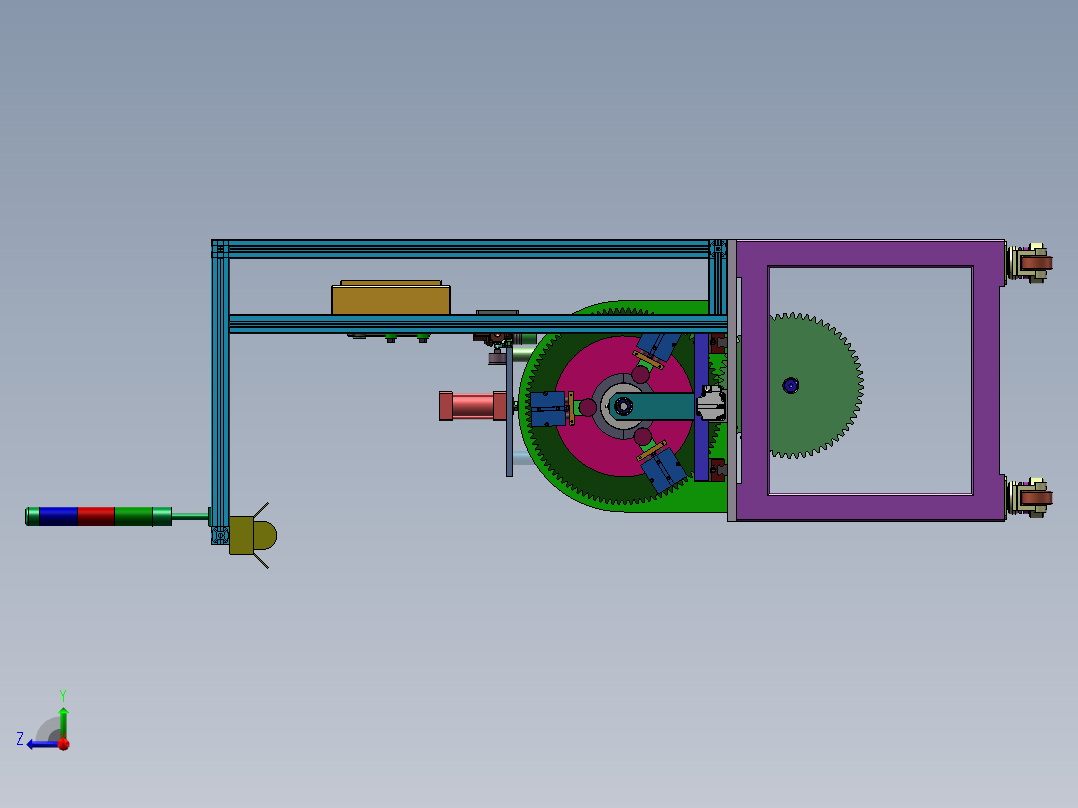 旋切收口机右视图