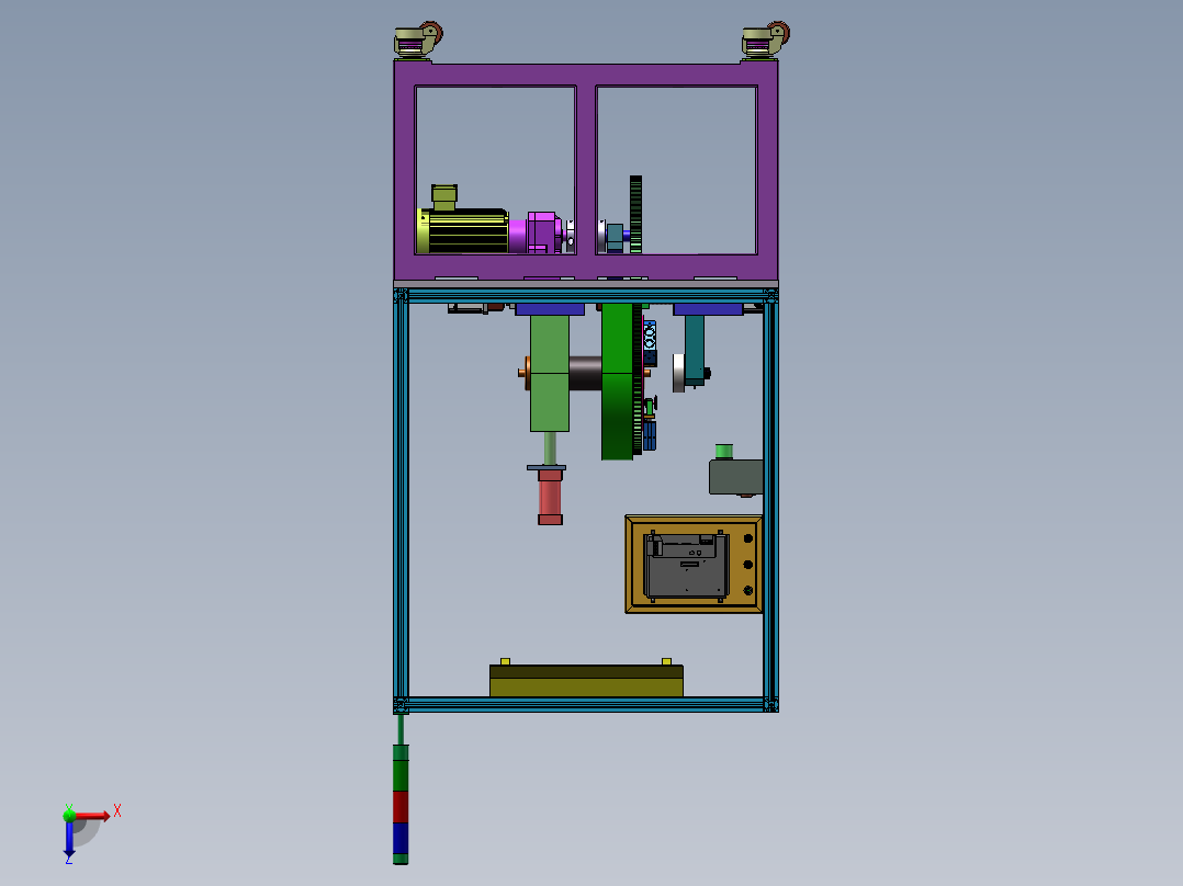 旋切收口机俯视图
