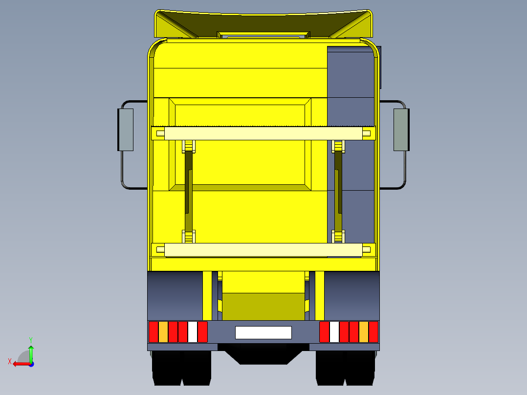 重型移动升高车三维设计俯视图