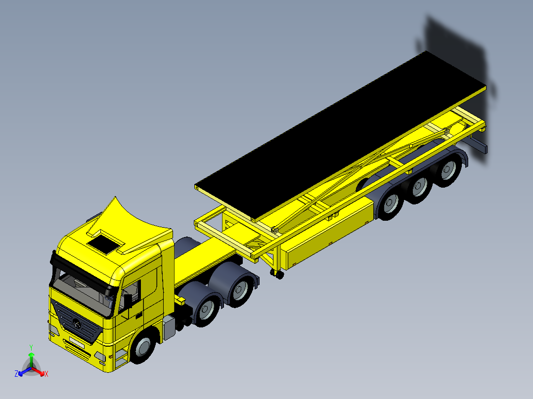 重型移动升高车三维设计正等轴测图