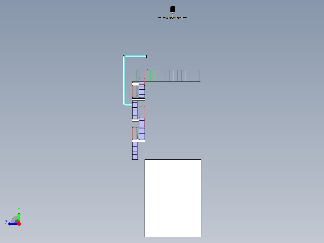 B2003917-钢铁轧制厂水冷却塔俯视图