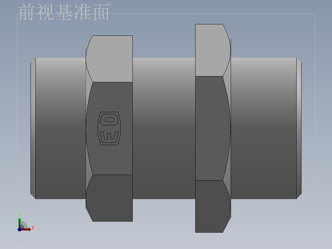 直通隔板接头、6C-36LN前视图