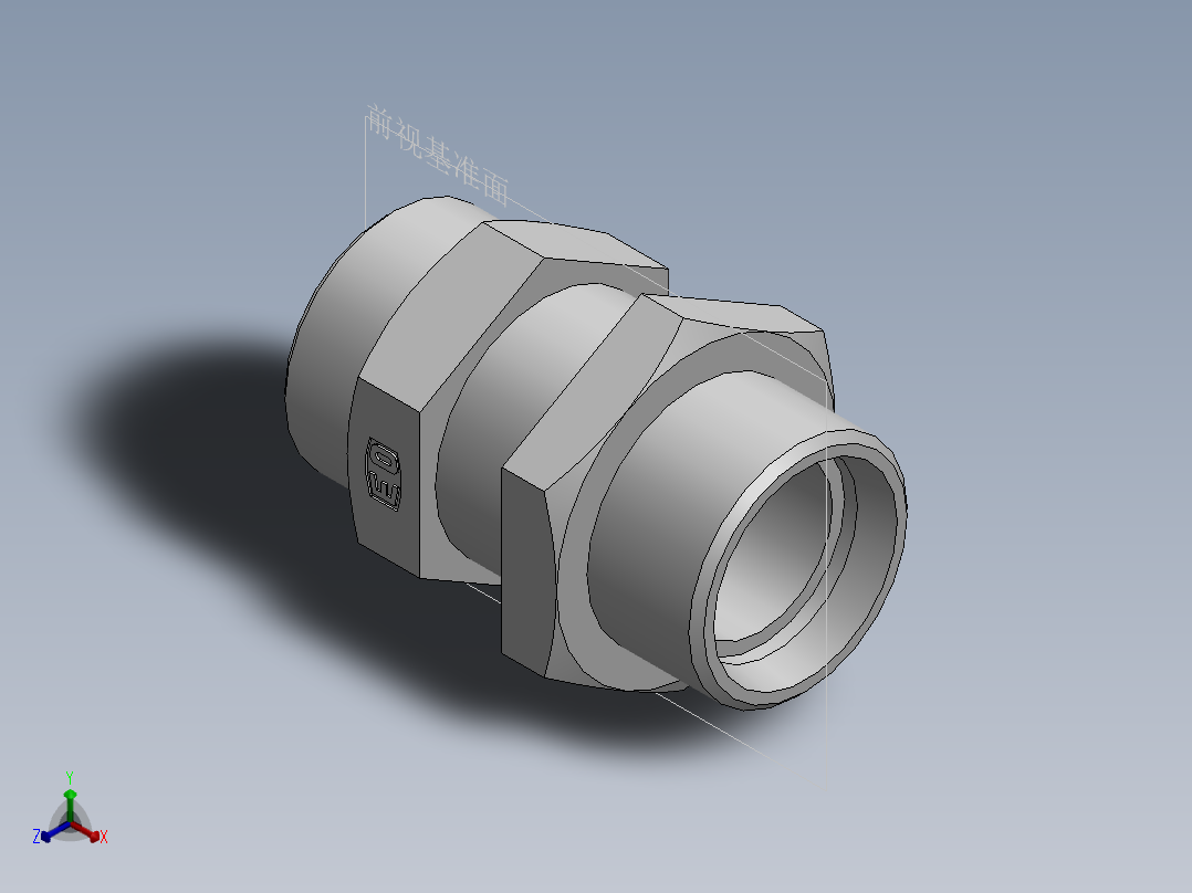 直通隔板接头、6C-36LN正等轴测图