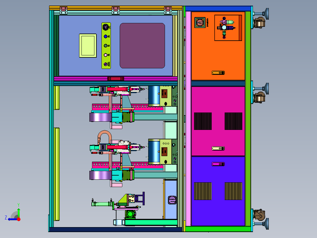 机壳自动锁螺丝装置右视图