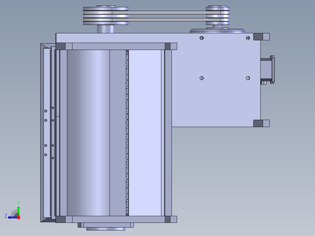 马铃薯磨浆机右视图