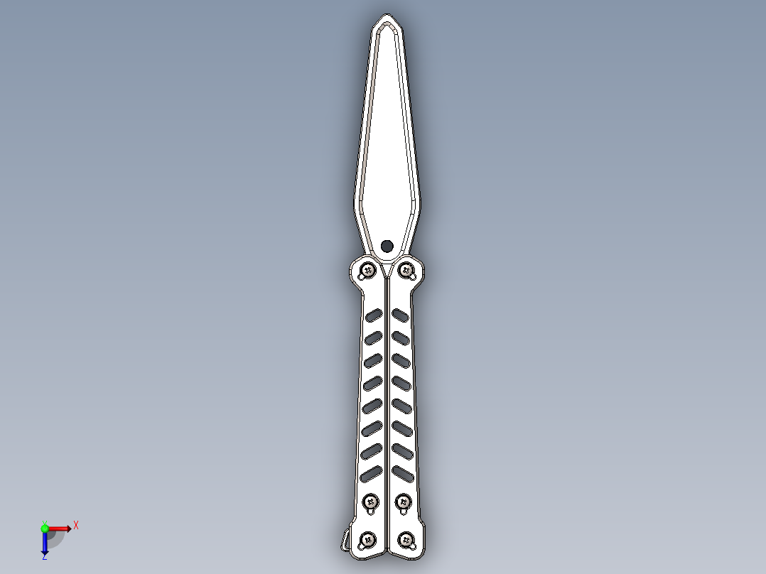 折叠刀、刀 (12)俯视图