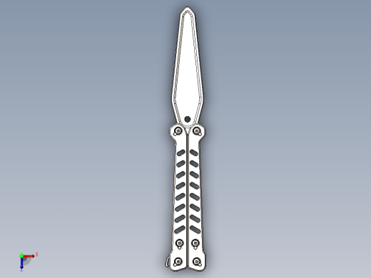 折叠刀、刀 (12)俯视缩略图