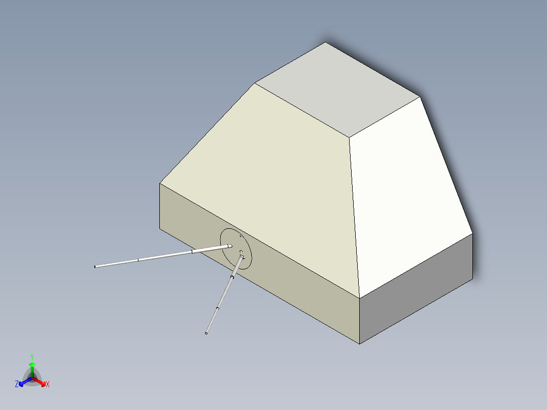 老式电视-31正等轴测图