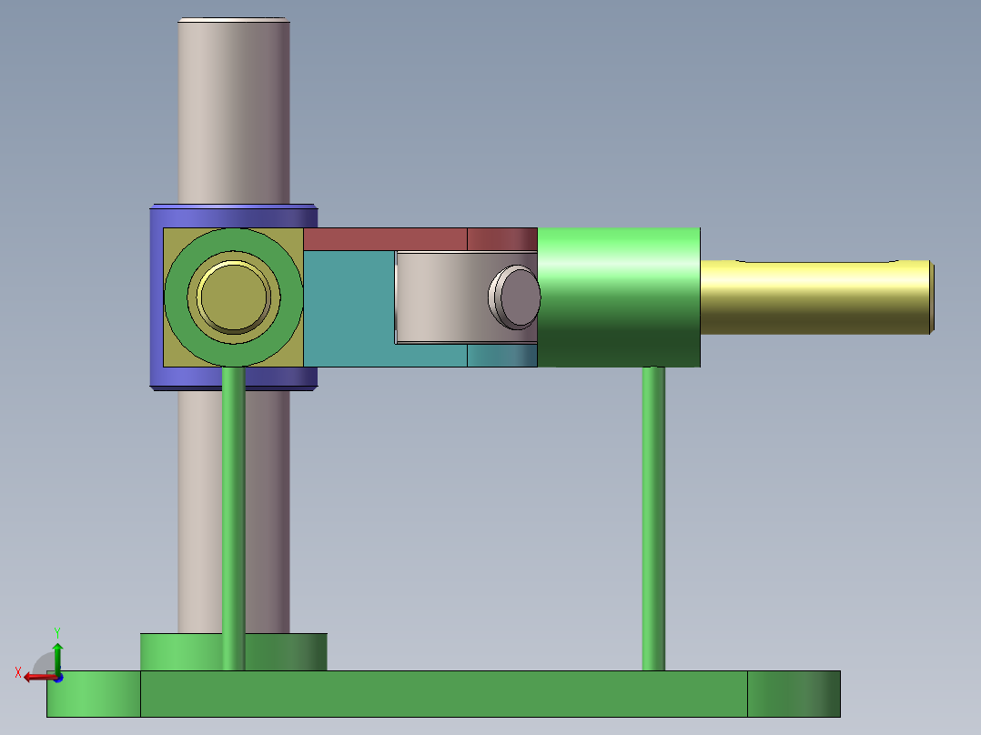 直角耦合后视图