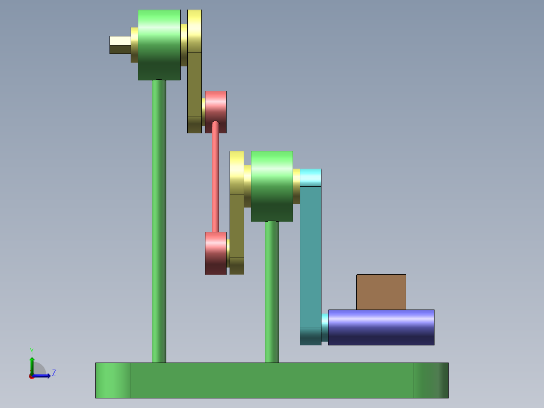竖直兜圈子平台左视图