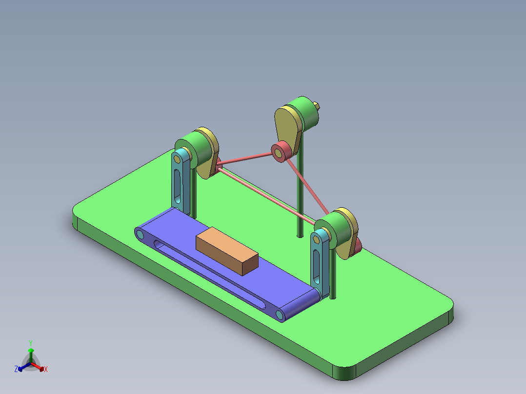 竖直兜圈子平台正等轴测图