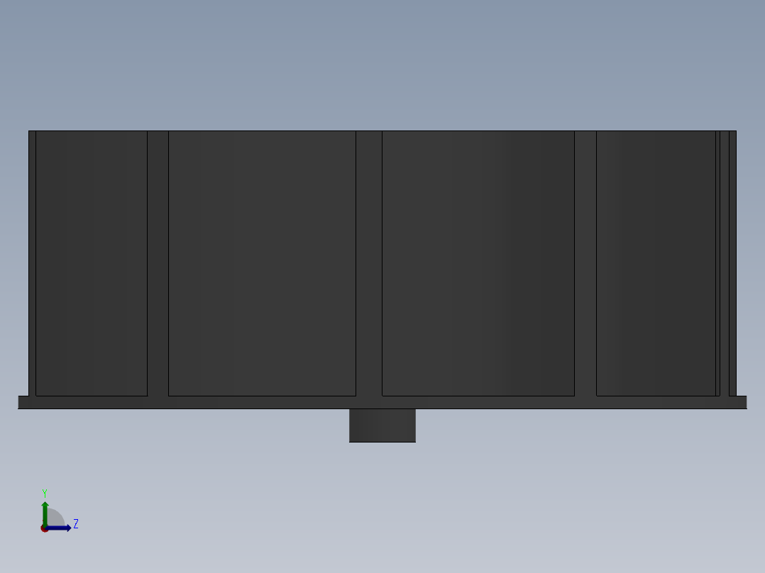 家用鼓风机叶轮左视图