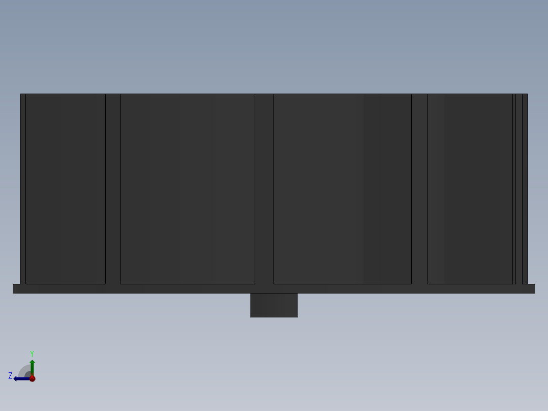 家用鼓风机叶轮右视图
