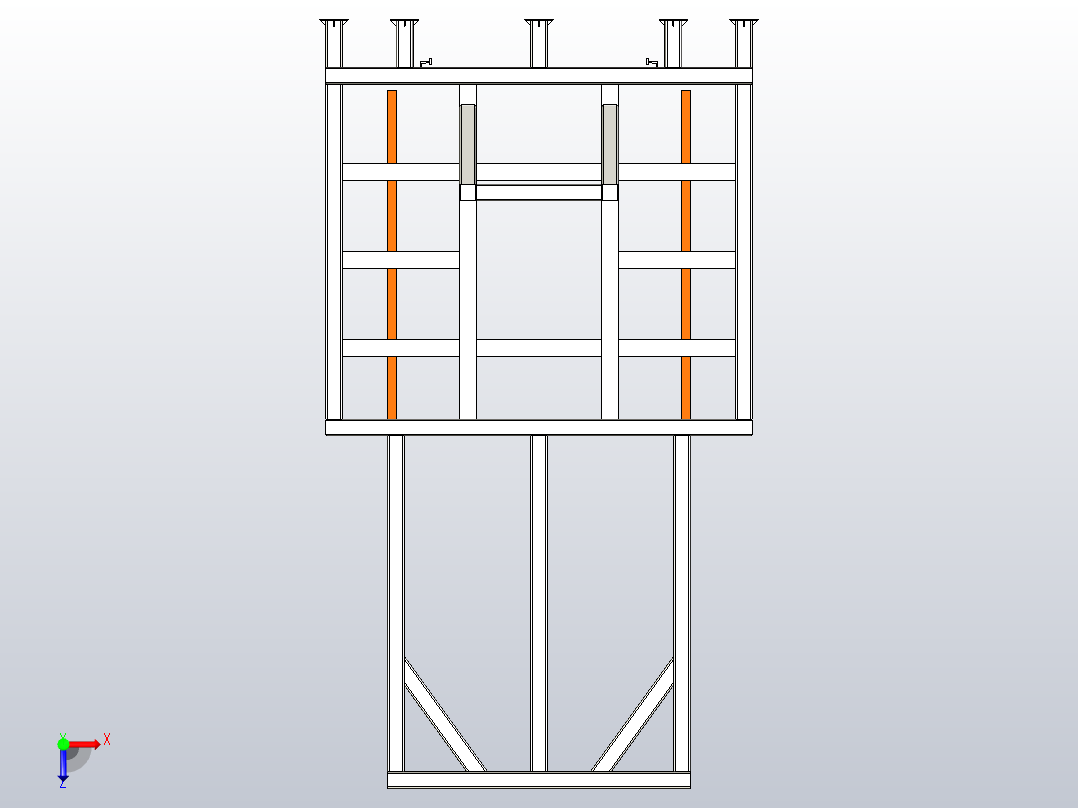 炉体结构俯视图