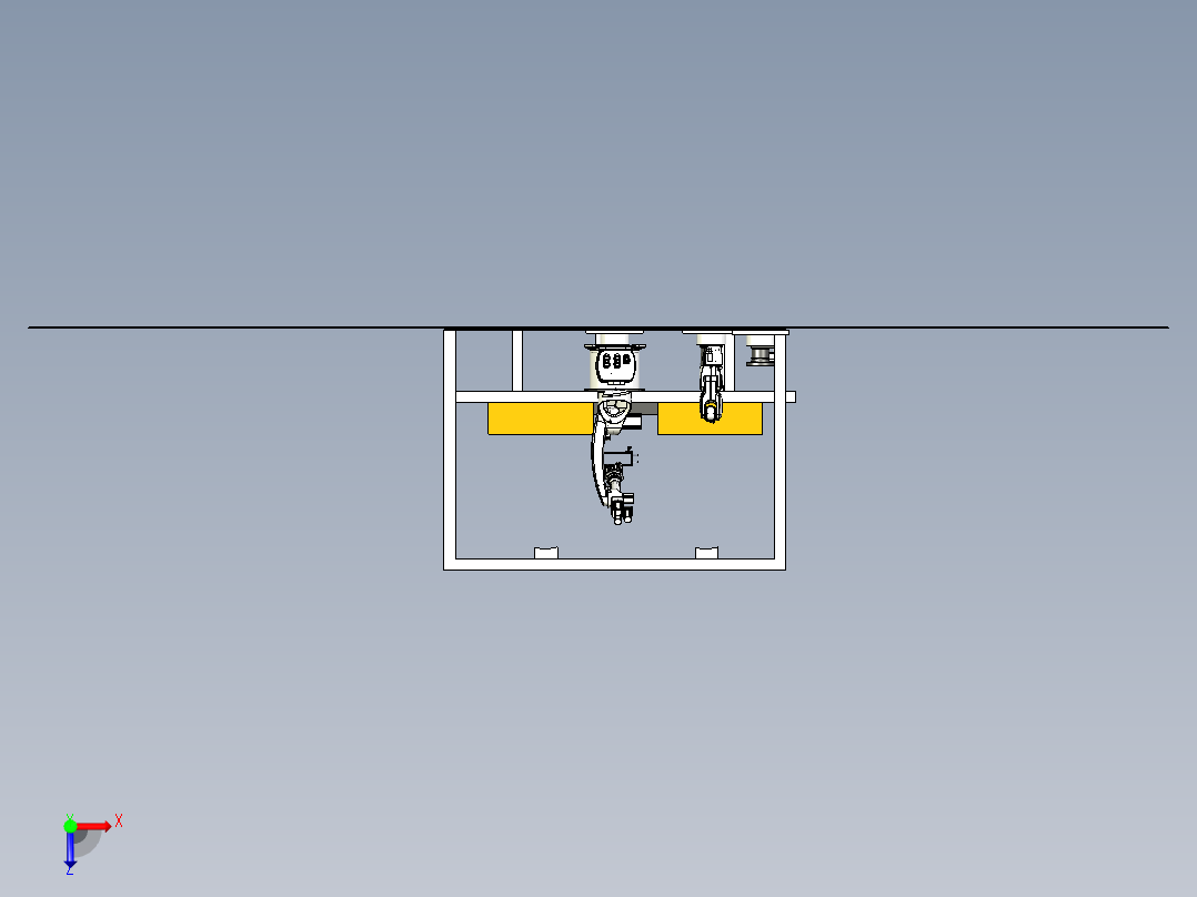 吹气扣盖注油工位俯视图