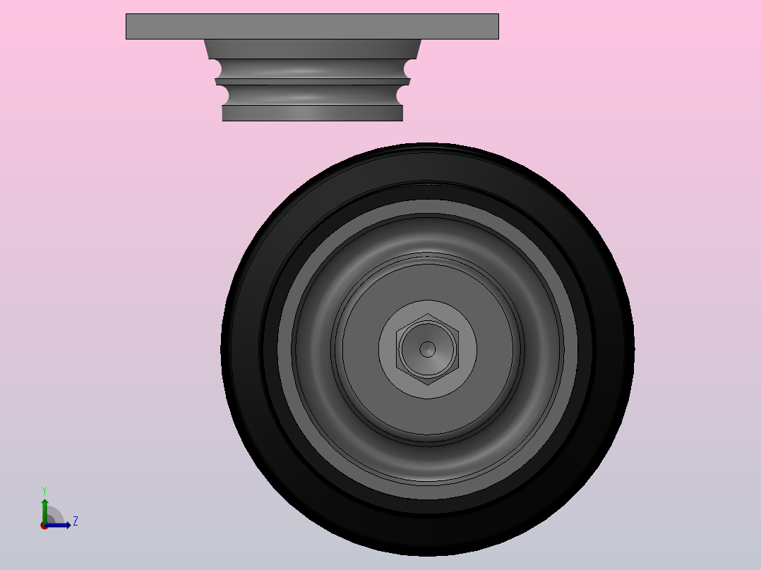 脚轮Colson-6_05289_459_2 MTG1左视图