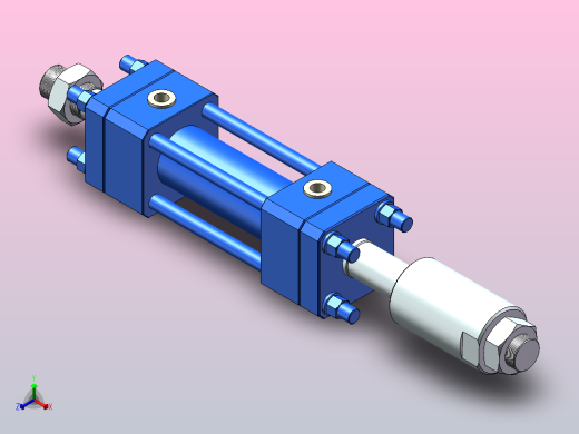 H OD-A[200]推力液压缸正等轴测缩略图