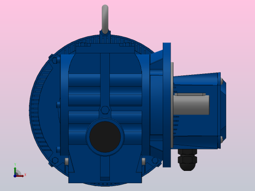 SF47法兰轴伸式安装斜齿-蜗轮蜗杆减速机SF47-Y1.5-4P-14.52-M1-0°-B前视缩略图