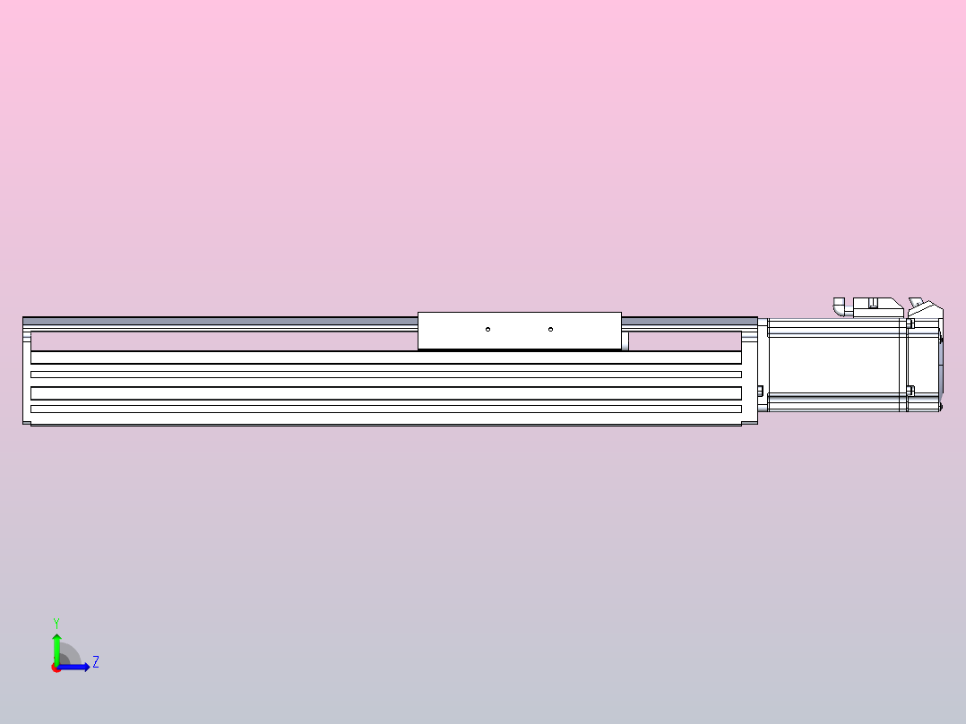 日规模组半封闭丝杆TPA-HNR-120D-1610C-L200-M-Y-P40-N3左视图