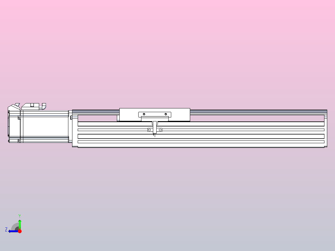 日规模组半封闭丝杆TPA-HNR-120D-1610C-L200-M-Y-P40-N3右视图
