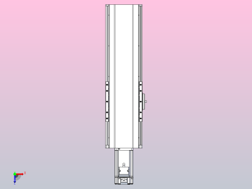 日规模组半封闭丝杆TPA-HNR-120D-1610C-L200-M-Y-P40-N3俯视缩略图