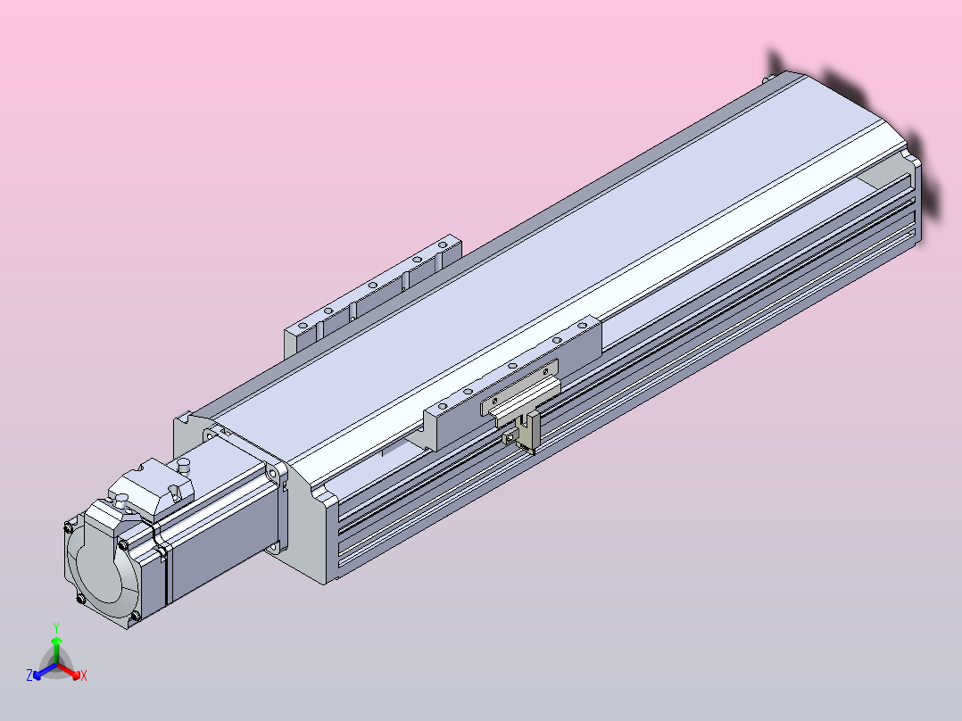 日规模组半封闭丝杆TPA-HNR-120D-1610C-L200-M-Y-P40-N3正等轴测图