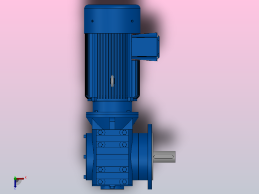 SF77法兰轴伸式安装斜齿-蜗轮蜗杆减速机SF77-YV3-4P-27.75-M1-0°-A俯视缩略图