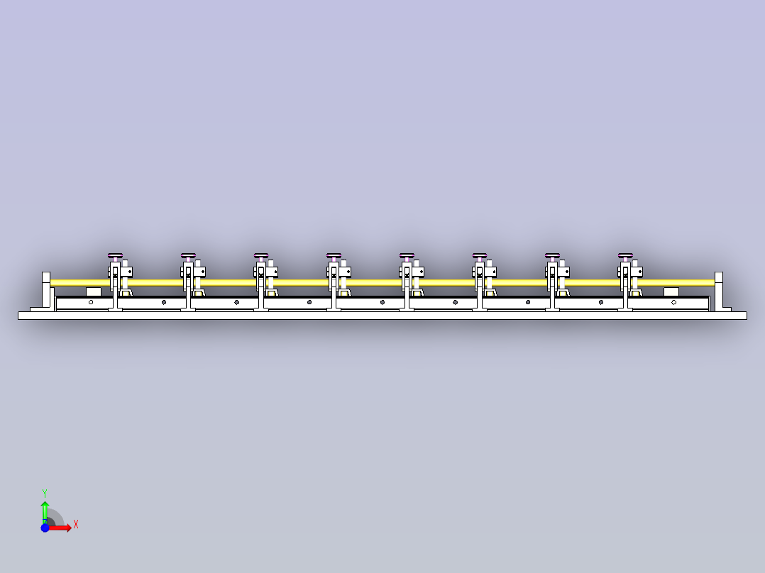 一款铝模板焊接工装夹具前视图